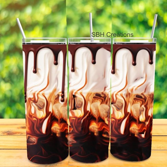 20 oz 3D Ice Coffee insulated Tumbler - Picture 1 of 1